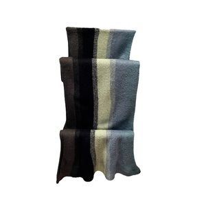 Soft, Acrylic, Unisex, Scarf, in Blue/Gray/Cream